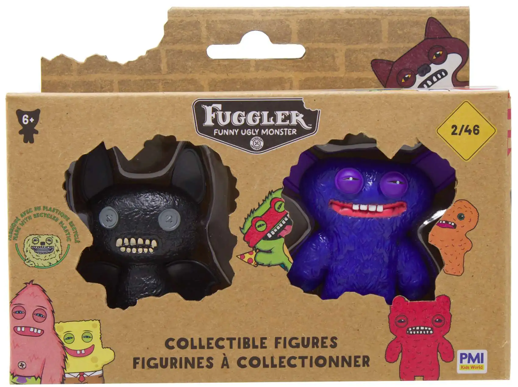 Fuggler Series 2 Winged Bat & Grin Grin 2.5-Inch Mini Figure 2-Pack