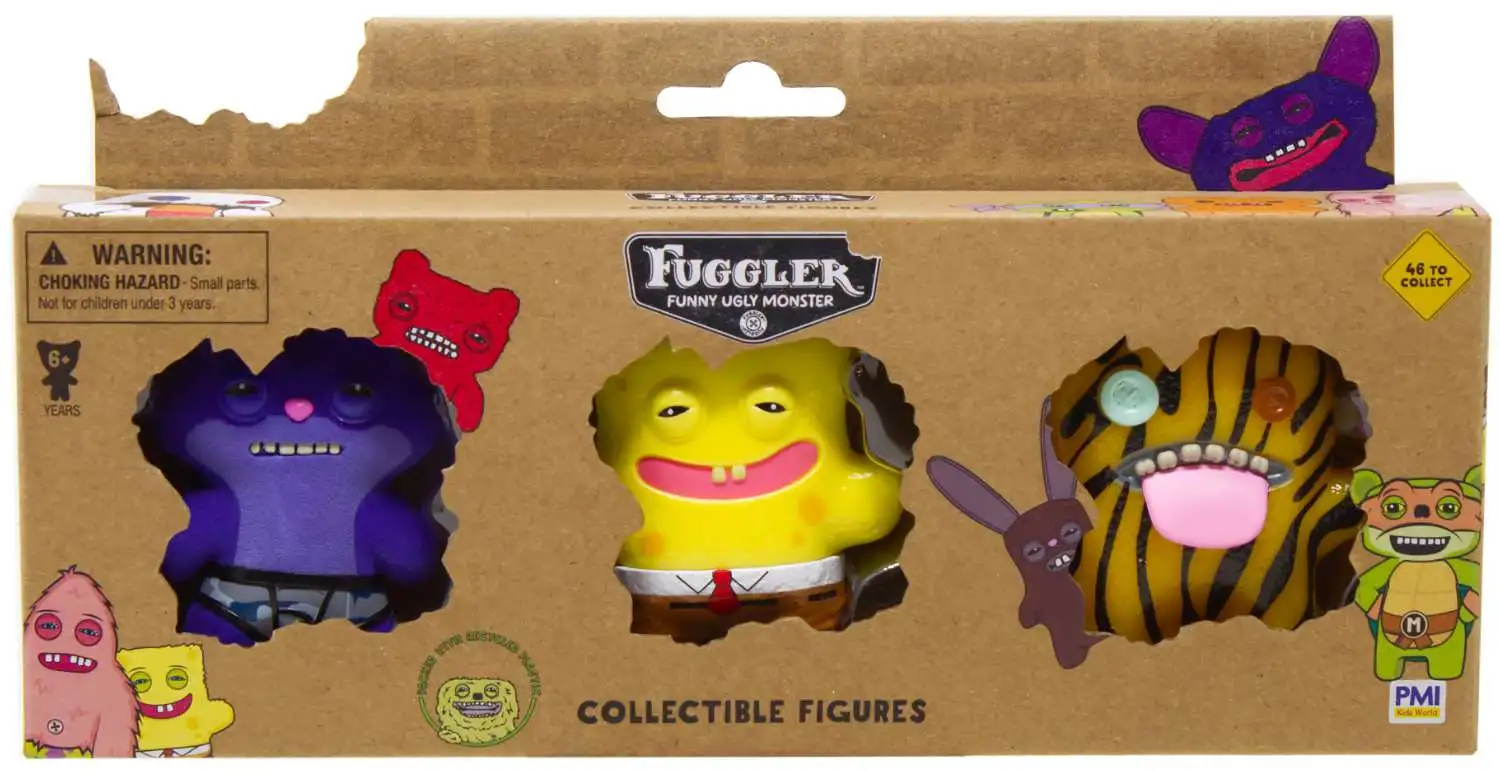 Fuggler 2.5-Inch Mini Figure 3-Pack [3 RANDOM Collectible Figures]