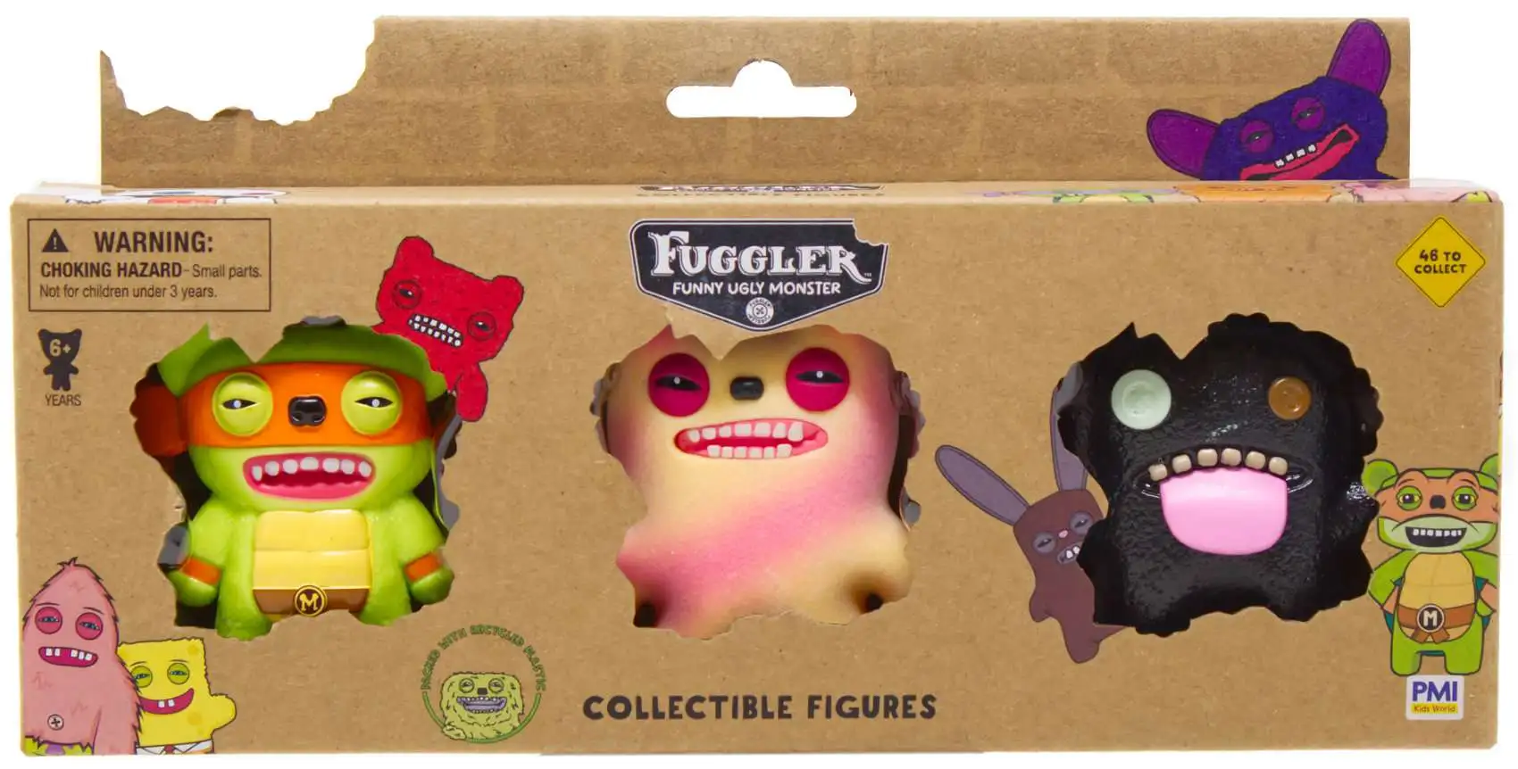 Fuggler Michelangelo, Old Tooth & Oogah Boogah 2.5-Inch Mini Figure 3-Pack