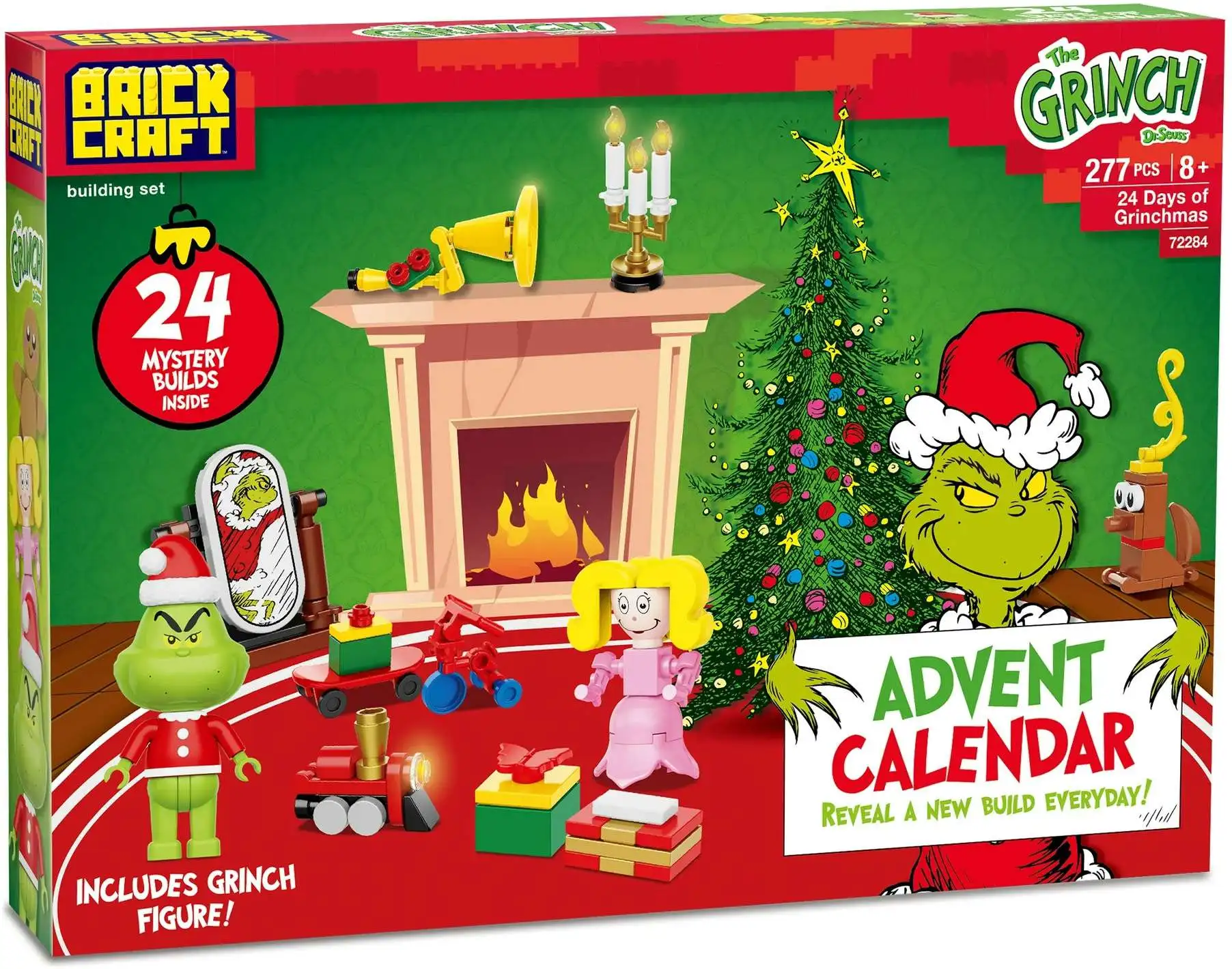 Dr. Seuss The Grinch Advent Calendar Brick Building Set [Compatible with Other Name Brands!]