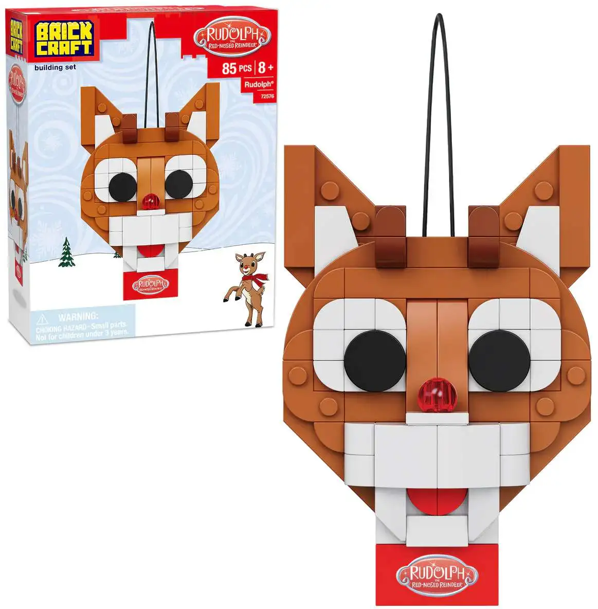 Rudolph the Red-Nosed Reindeer Rudolph Ornament Brick Building Set [Compatible with Other Name Brands!]