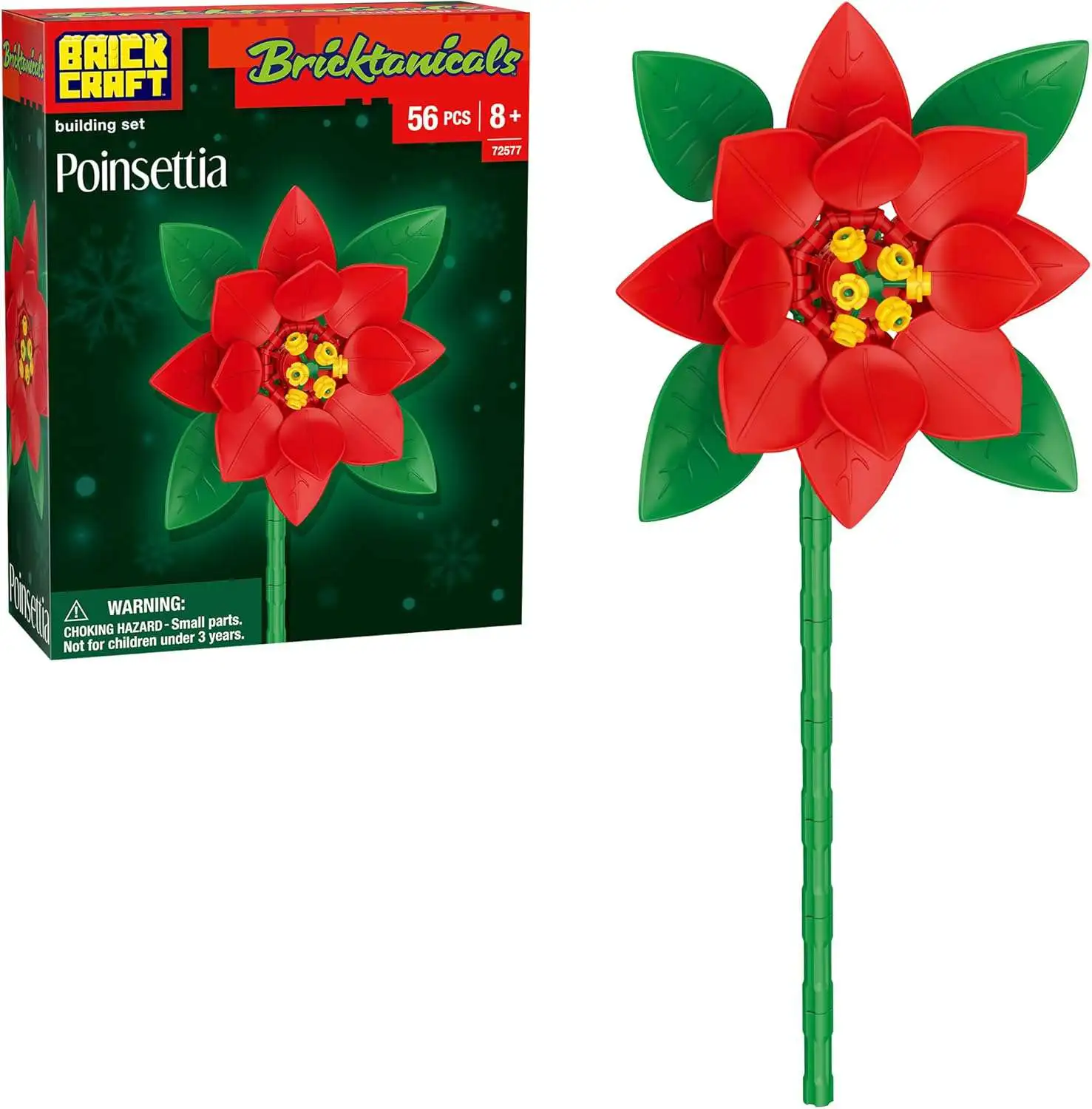 Bricktanicals Poinsettia Brick Building Set