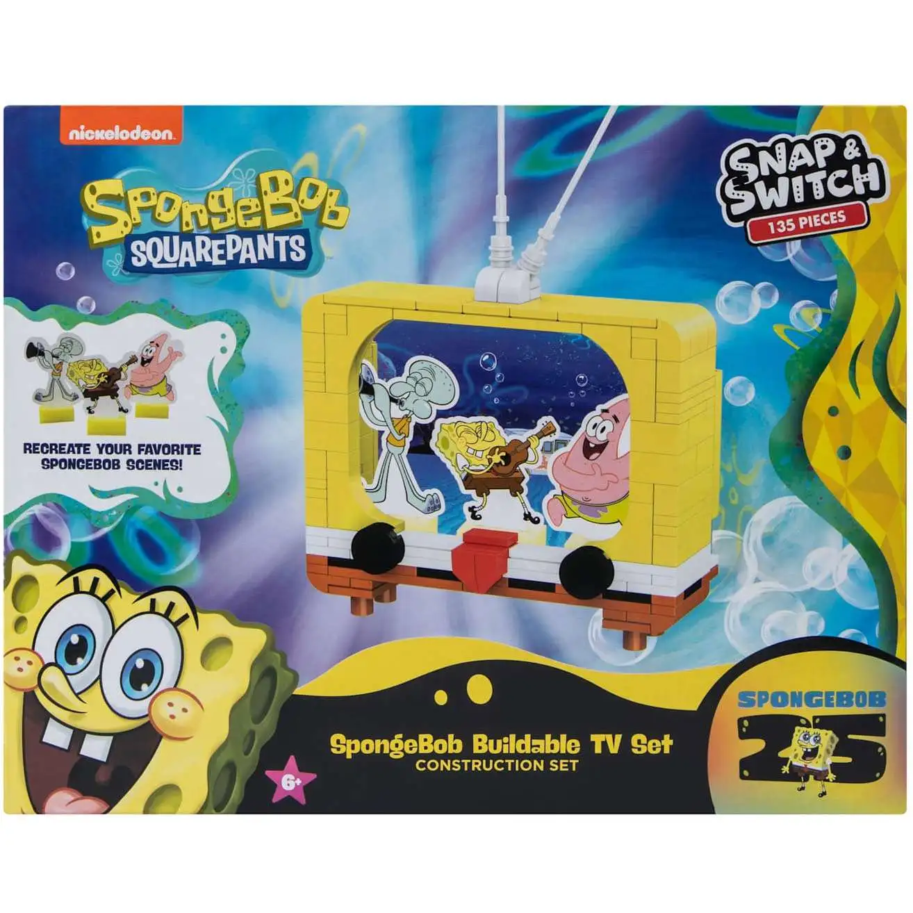 Spongebob Squarepants Snap & Switch Spongebob Buildable TV Set Construction Set
