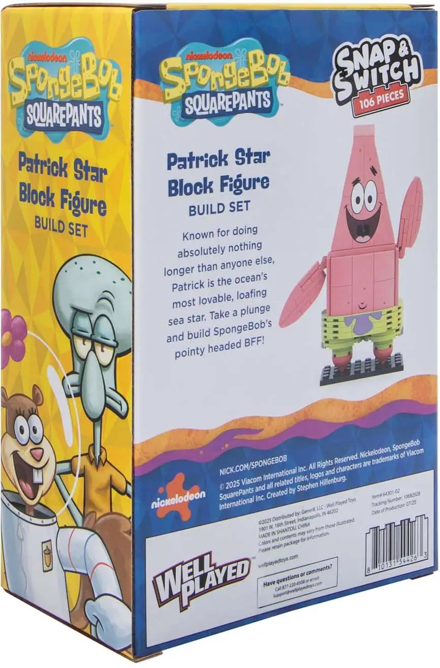 Spongebob Squarepants Snap Switch Patrick Star Block Figure