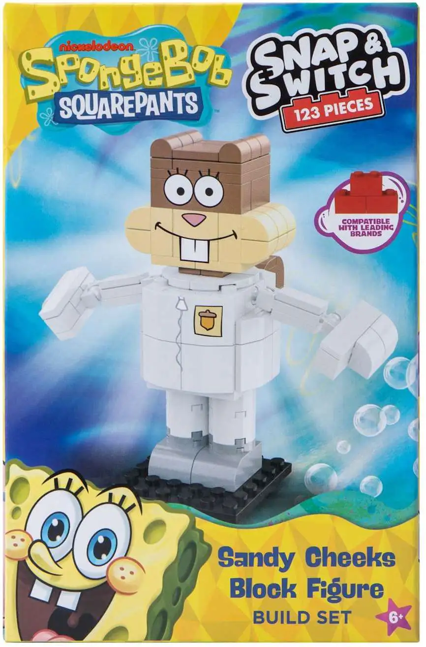 Spongebob Squarepants Snap & Switch Sandy Cheeks Block Figure Construction Set