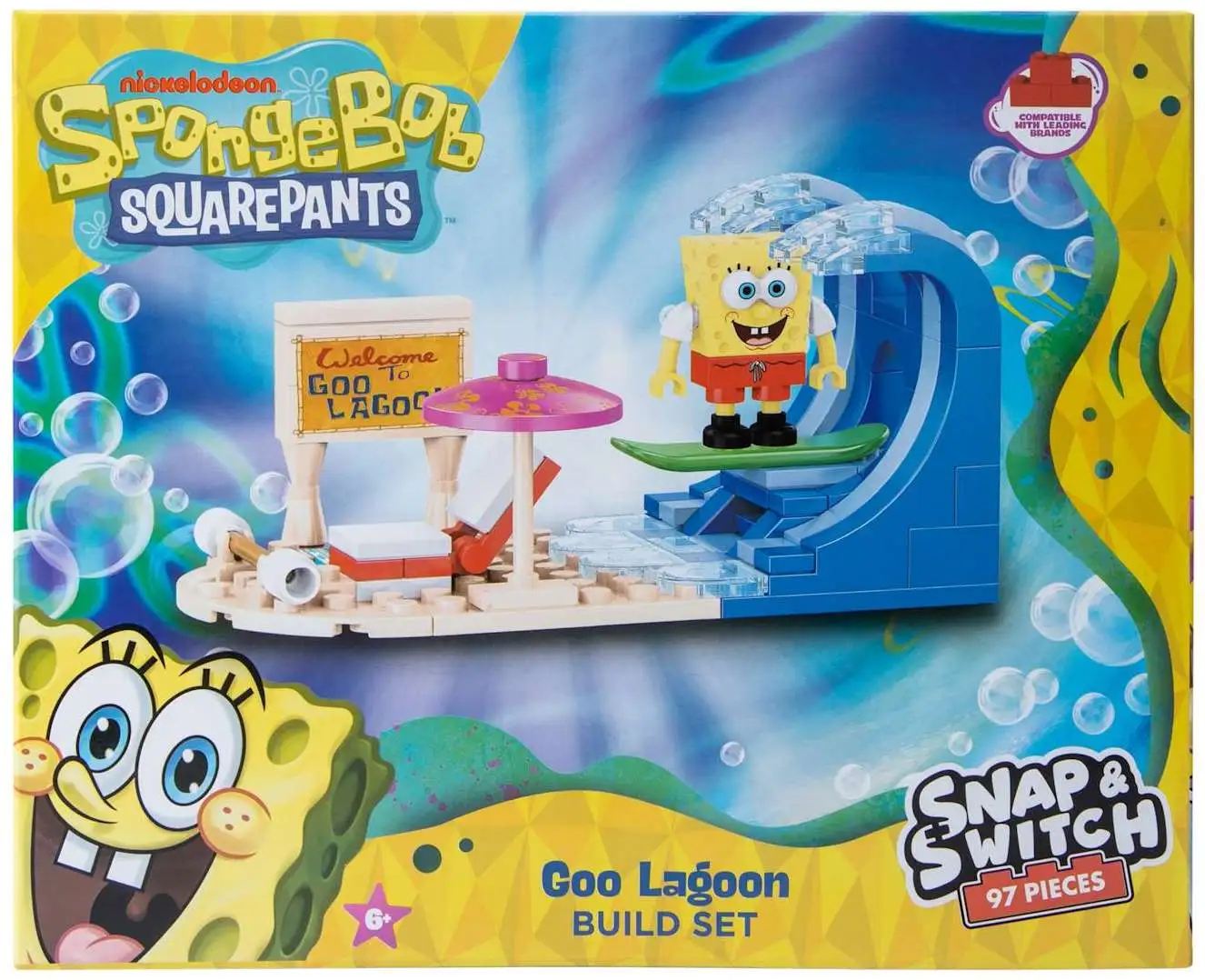 Spongebob Squarepants Snap Switch Goo Lagoon Construction Set Well