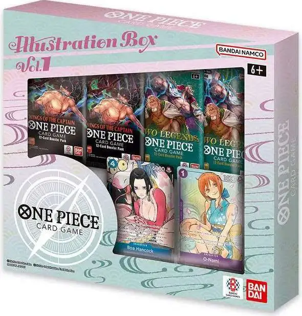 One Piece Illustration Box Vol. 1 Trading Card Set [4 Booster Packs & 2 Promo Cards]