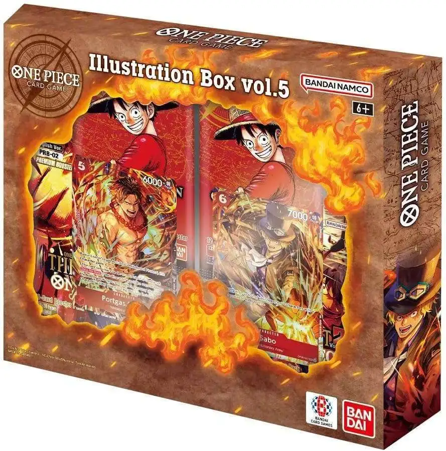 One Piece Illustration Box Vol. 5 Trading Card Set [4 Booster Packs & 2 Promo Cards]