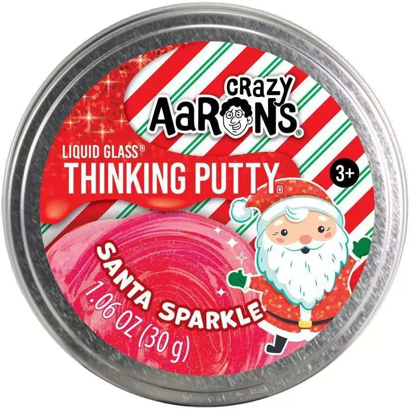 Thinking Putty Liquid Glass Santa Sparkle 1.06Oz Putty