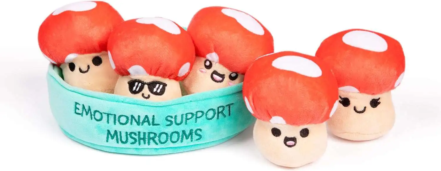 Emotional Support Mushrooms 6-Inch Plush Set