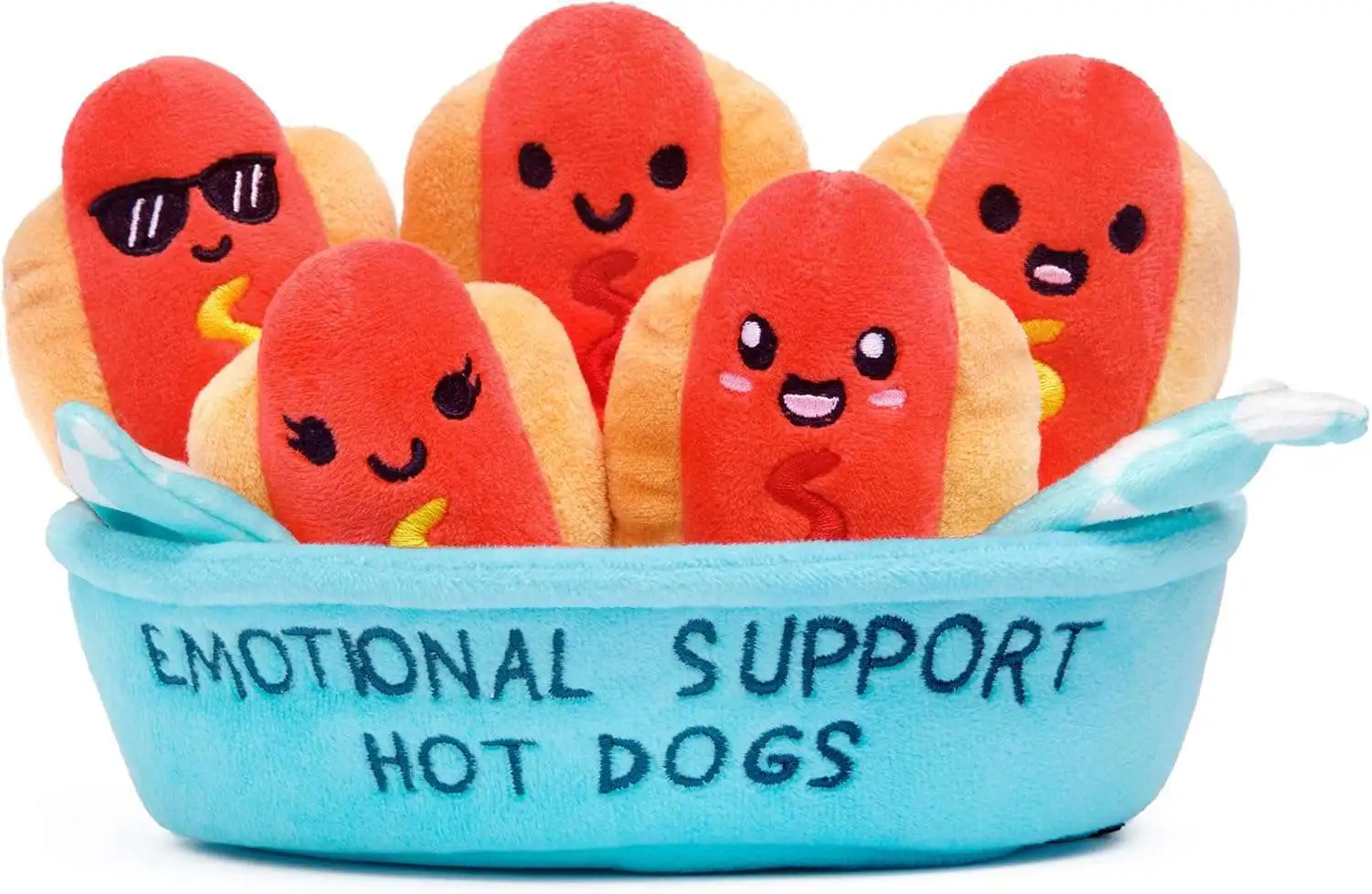 Emotional Support Hot Dogs Plush Set
