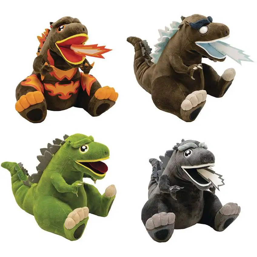 Zippermouth Godzilla 9-Inch Plush 4-Pack Set