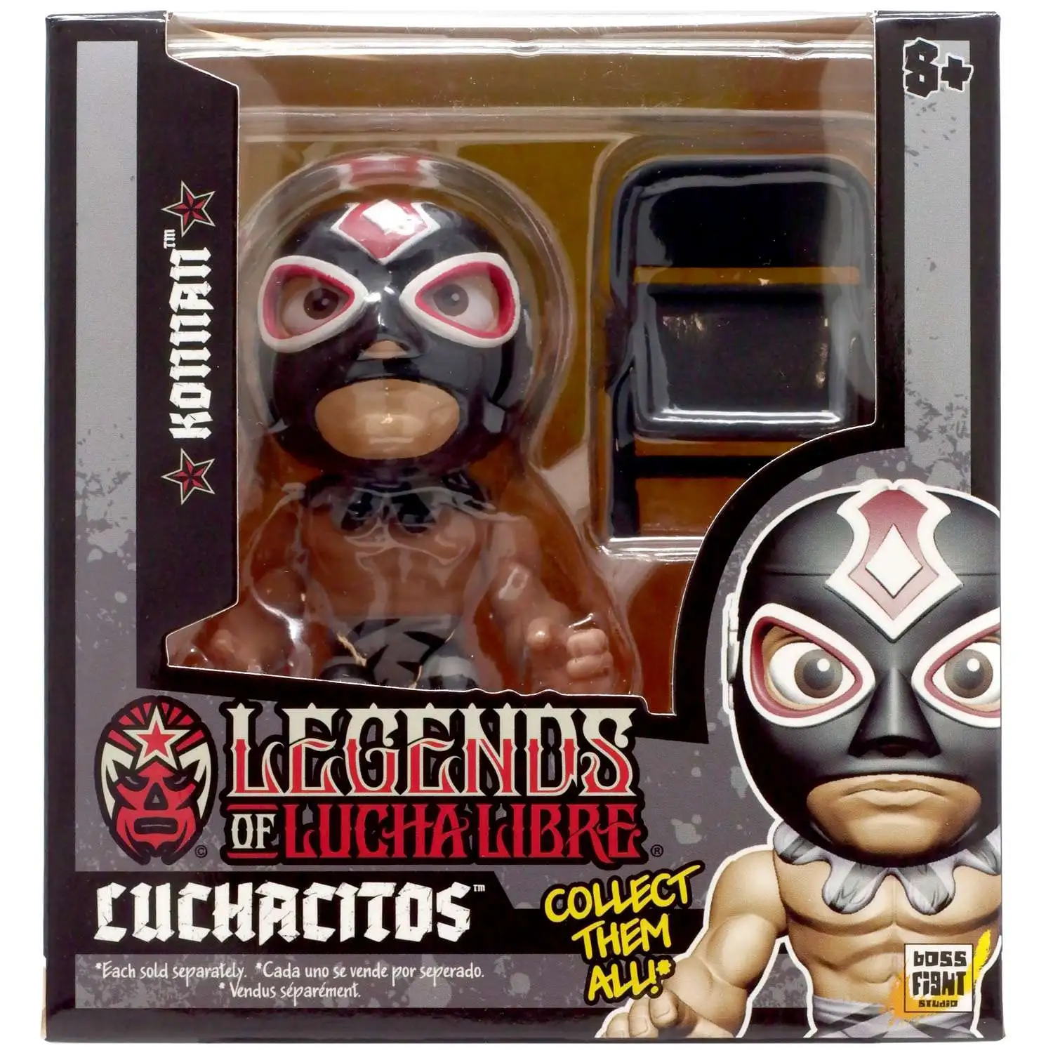 Legends of Lucha Libre Luchacitos Konnan Mini Action Figure Black ...