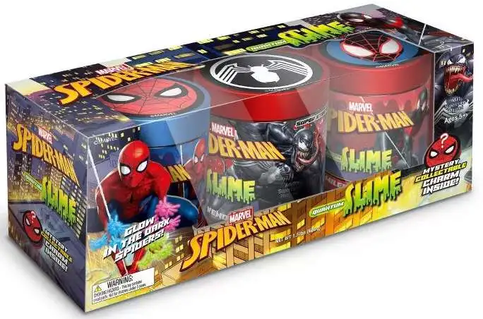 Marvel Spider-Man Quantum Slime Miles, Spidey & Venom Exclusive Slime 3-Pack