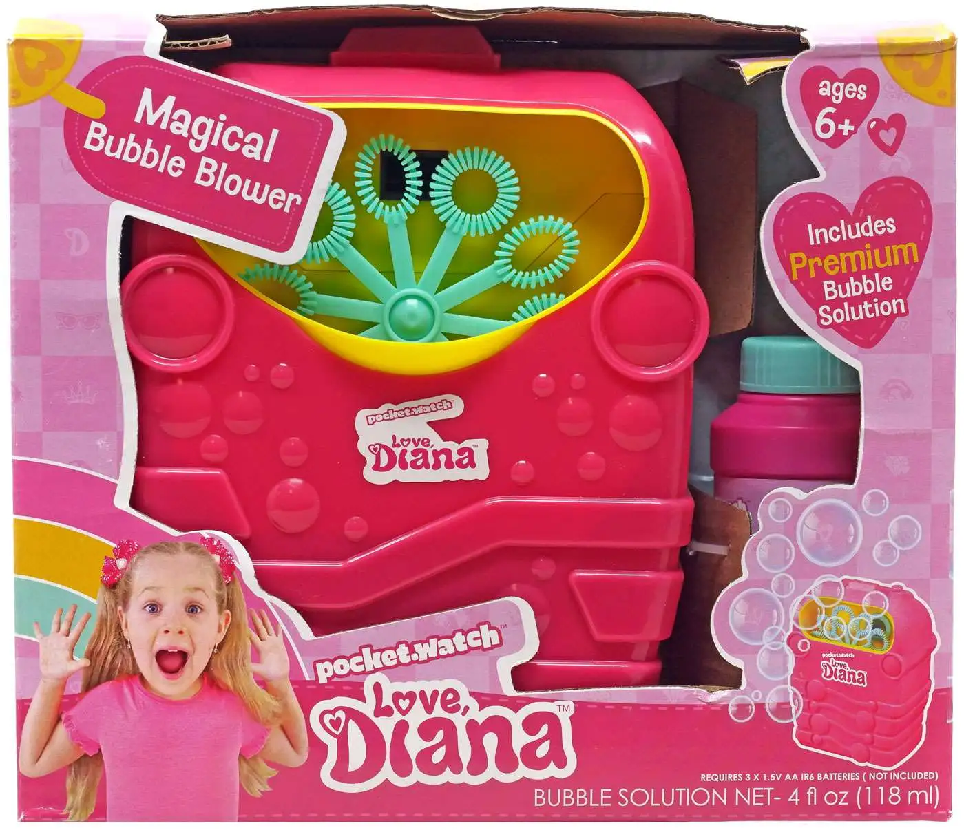 Love Diana Magical Bubble Blower Pocket Watch Toywiz
