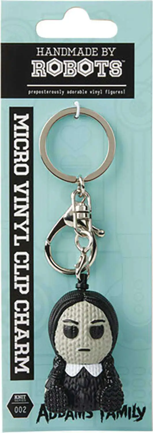 Addams Family Handmade by Robots Wednesday 1.75-Inch Knit-Look Keychain (Pre-Order ships January)