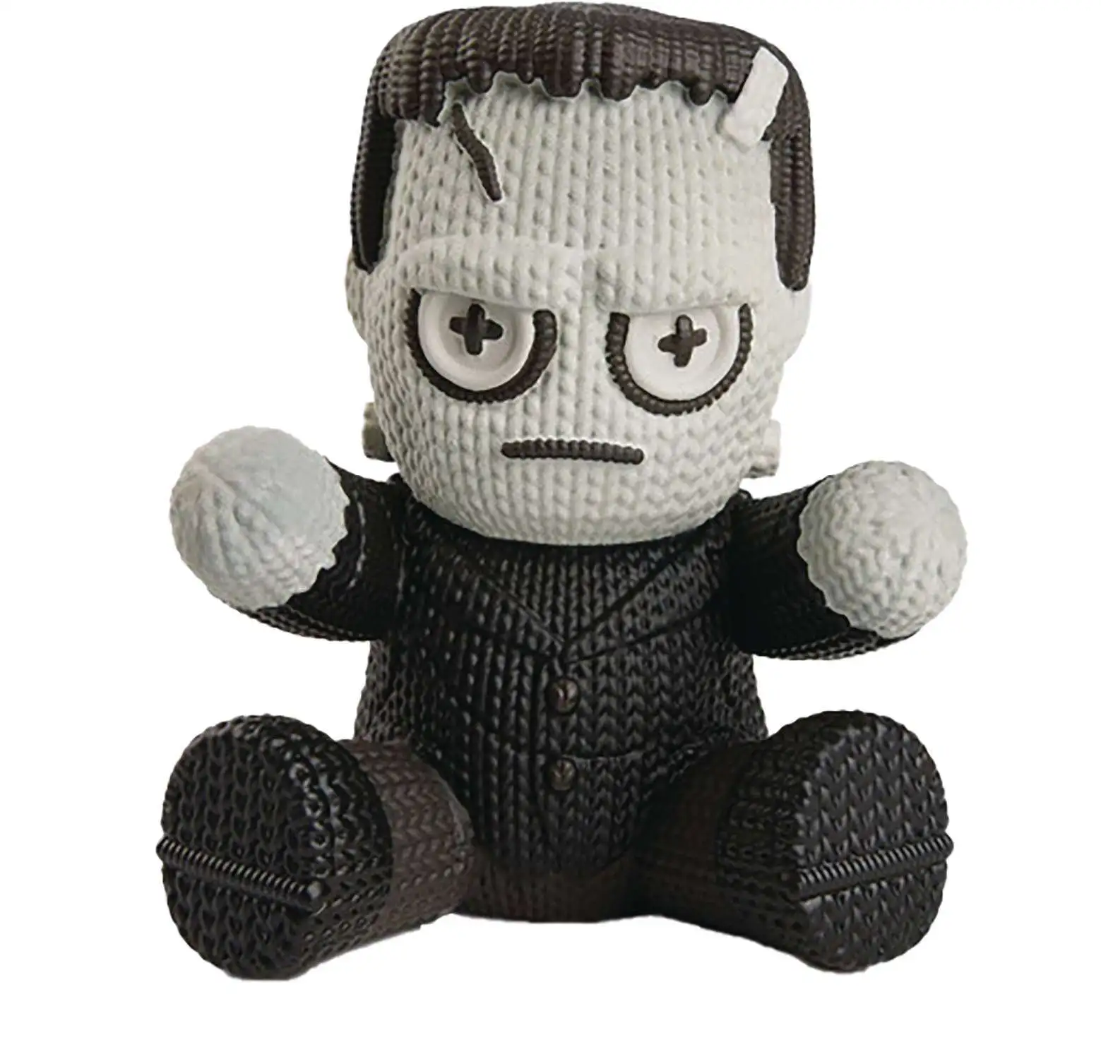 Universal Monsters Handmade by Robots Frankenstein's Monster 6-Inch Knit-Look Vinyl Figure [Black & White, Glow-in-the-Dark] (Pre-Order ships January)