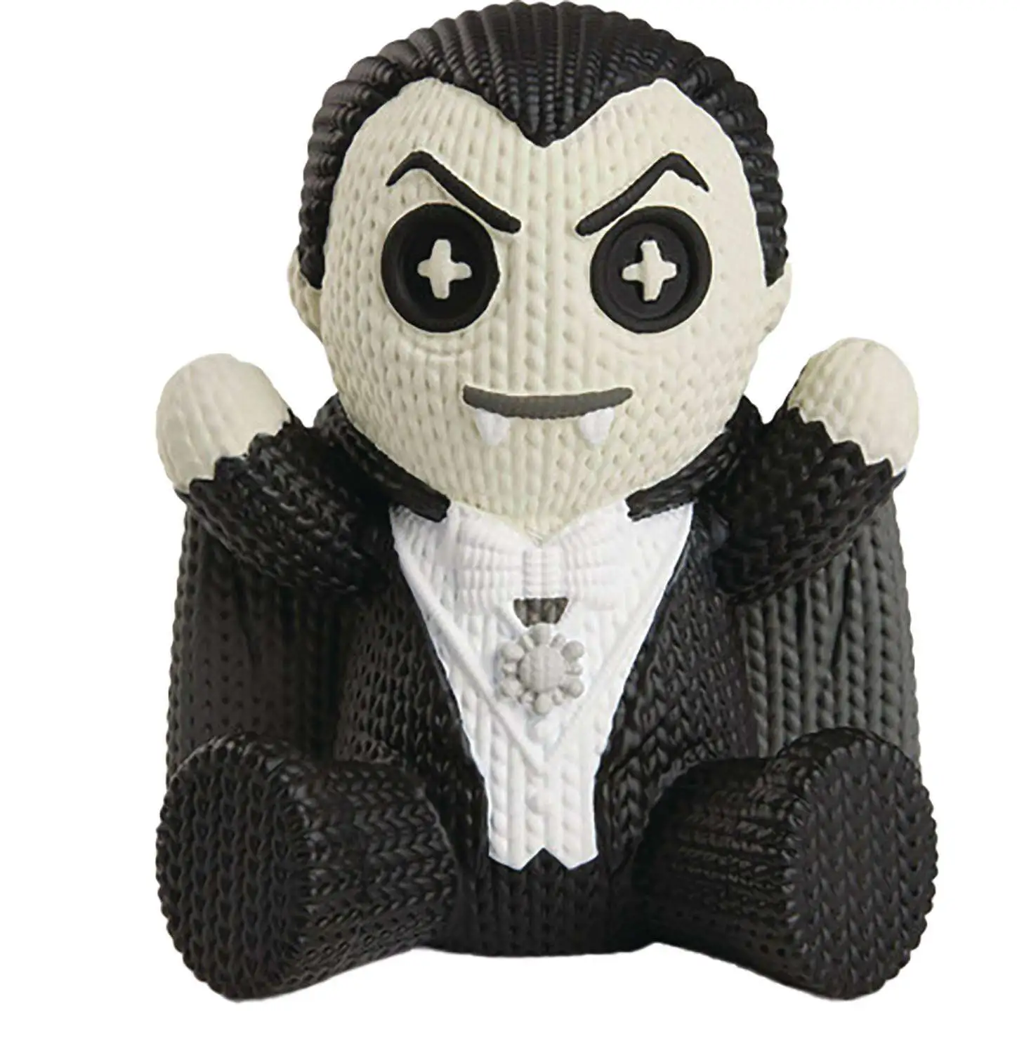 Universal Monsters Handmade by Robots Dracula 6-Inch Knit-Look Vinyl Figure [Black & White, Glow-in-the-Dark] (Pre-Order ships January)
