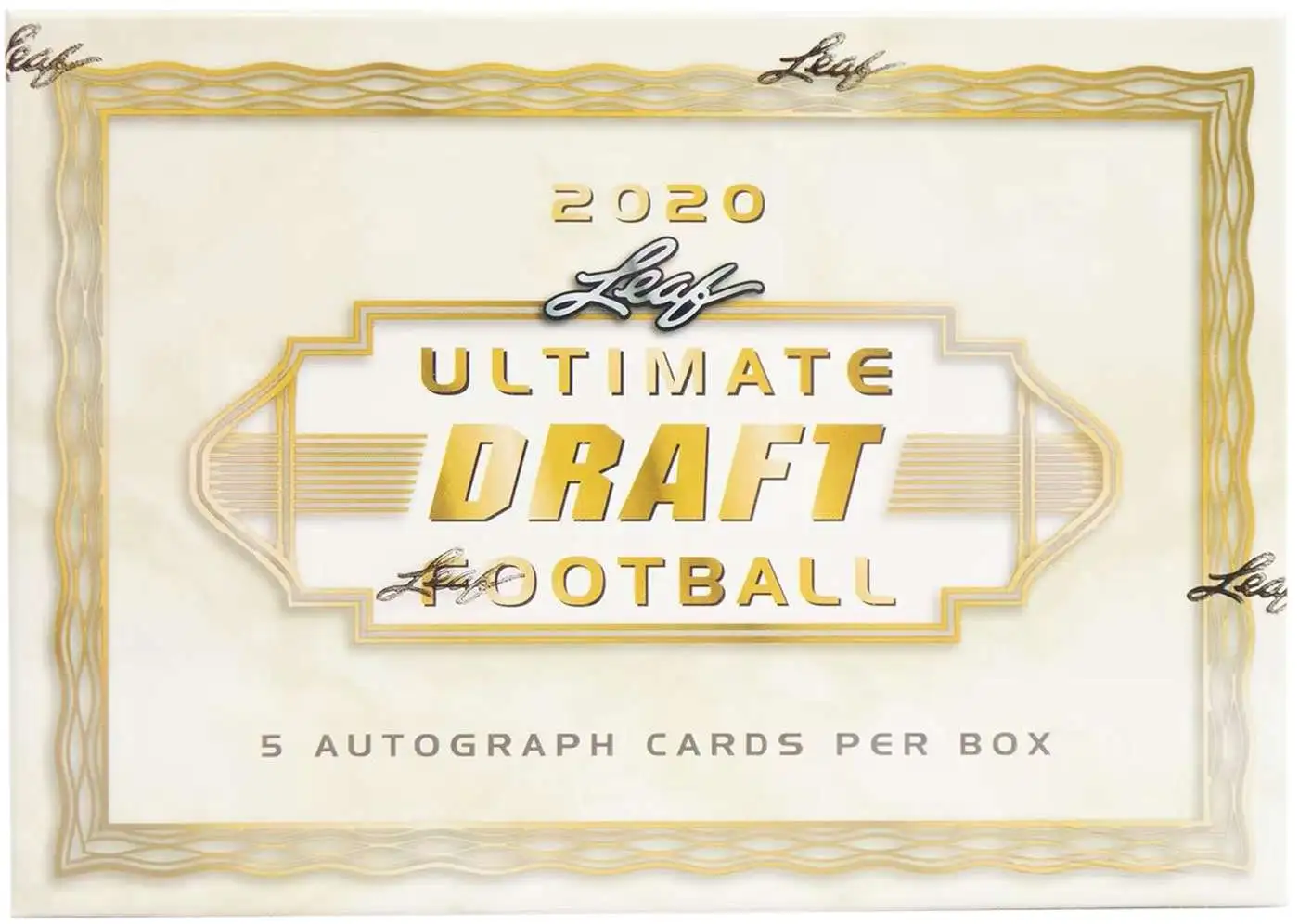 NFL Leaf 2020 Ultimate Draft Football Trading Card HOBBY Box [5 Autographs]