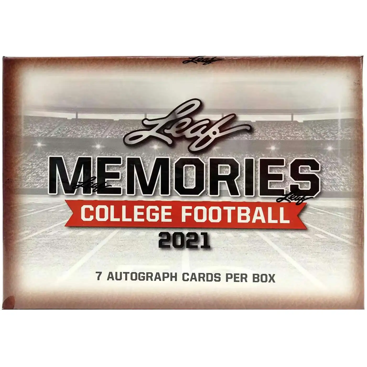 2021 Leaf Memories College Football Trading Card HOBBY Box [7 Autograph Cards]