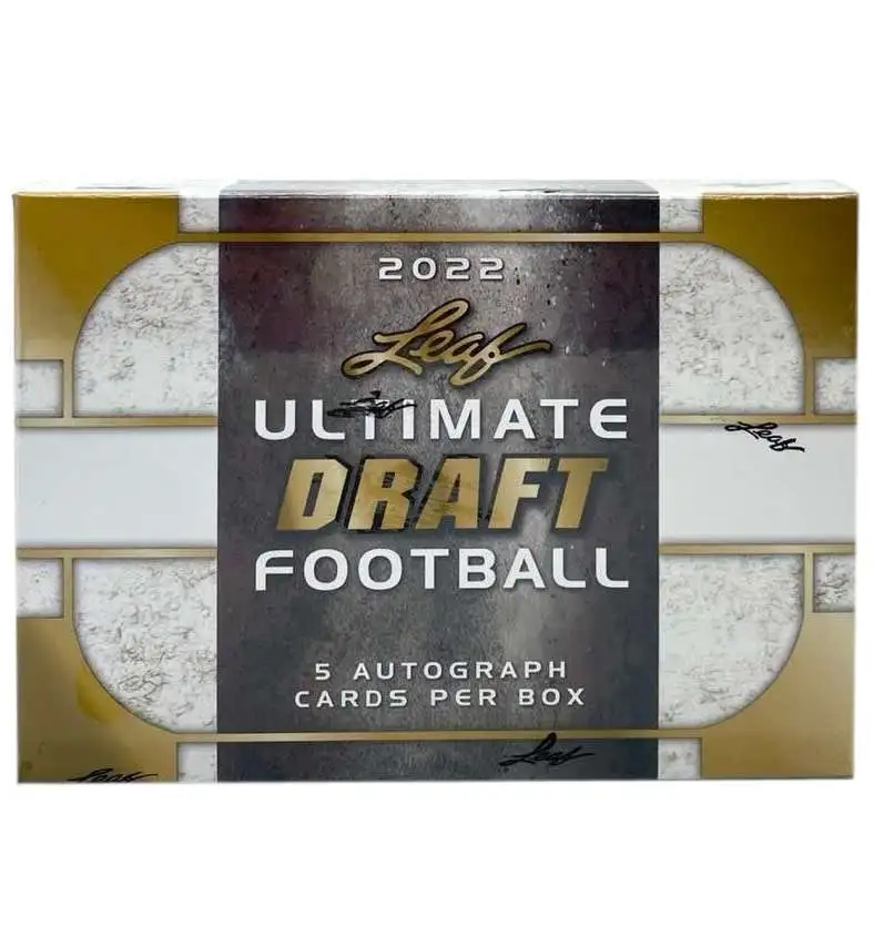 NFL Leaf 2022 Ultimate Draft Football Trading Card HOBBY Box [5 Autographs]