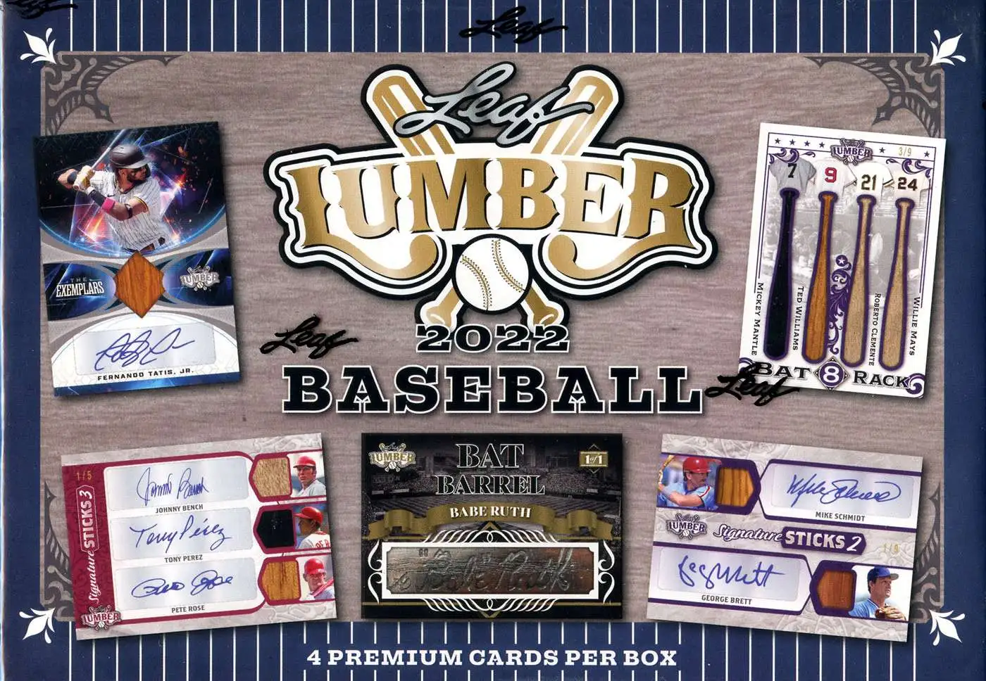 MLB Leaf 2022 Lumber Baseball Trading Card HOBBY Box [4 Cards]