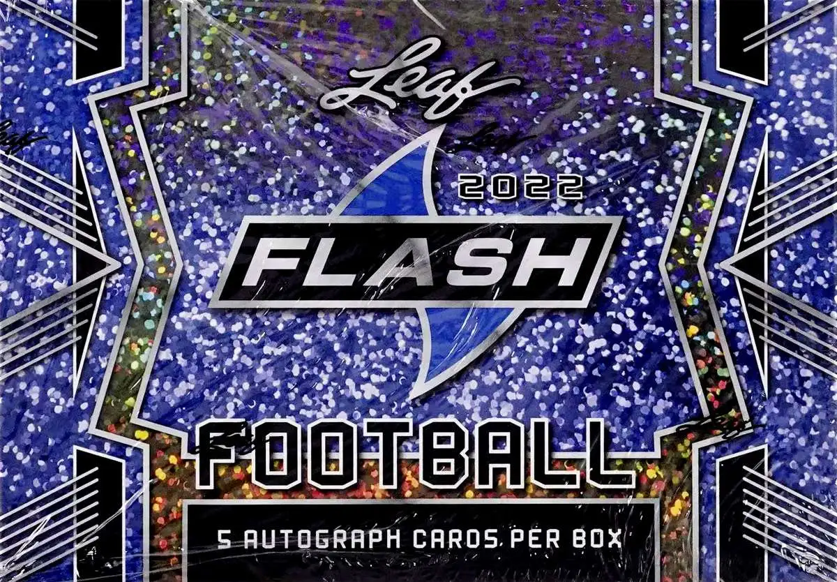 NFL Leaf 2022 Flash Football Trading Card HOBBY Box [5 Autograph Cards]