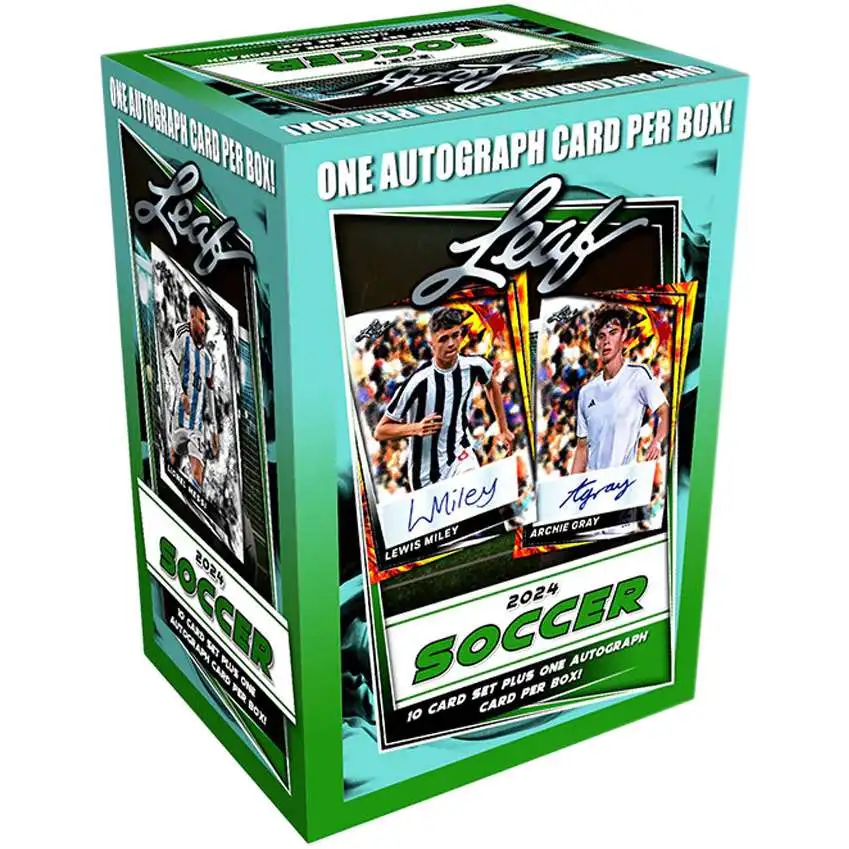 MLS 2024 Leaf Soccer Trading Card BLASTER Box [10 Cards, 1 Autograph!]
