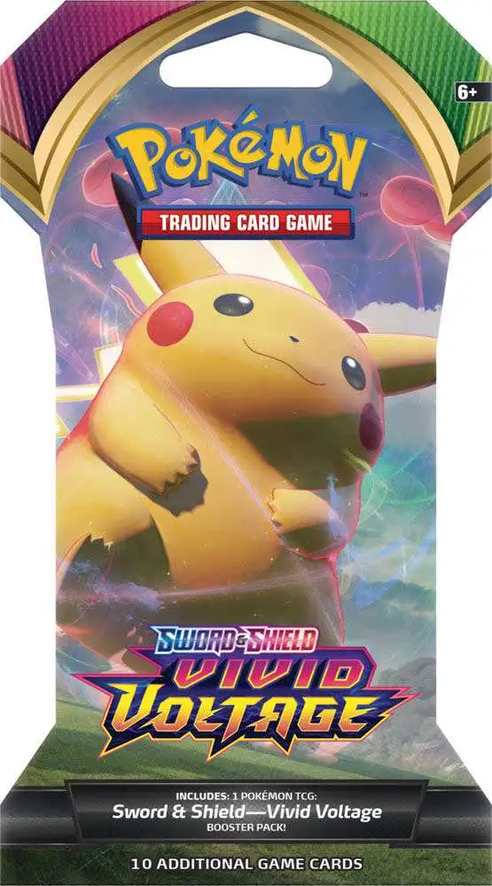 Pokemon Trading Card Game Sword Shield Vivid Voltage SLEEVED Booster Pack  10 Cards Pokemon USA - ToyWiz