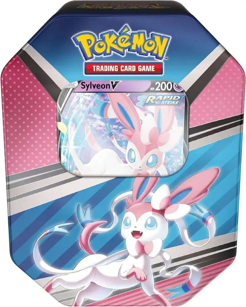 Pokemon Eevee Evolutions Sylveon V Exclusive Tin Set [4 Booster Packs & Foil Promo Card]