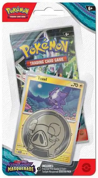 Pokemon Scarlet & Violet Surging Sparks Toxel Checklane BLISTER Pack [Booster Pack, 3 Promo Cards & Large Coin]