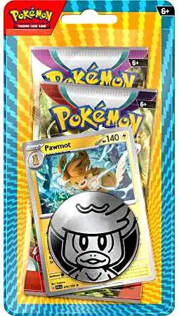Pokemon Pawmot Checklane BLISTER Pack [2 Booster Packs, Promo Card & Coin]