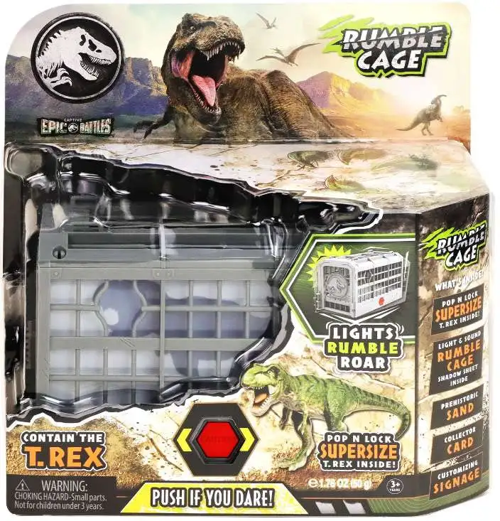 Jurassic World Captivz Epic Battles Rumble Cage Playset Contain