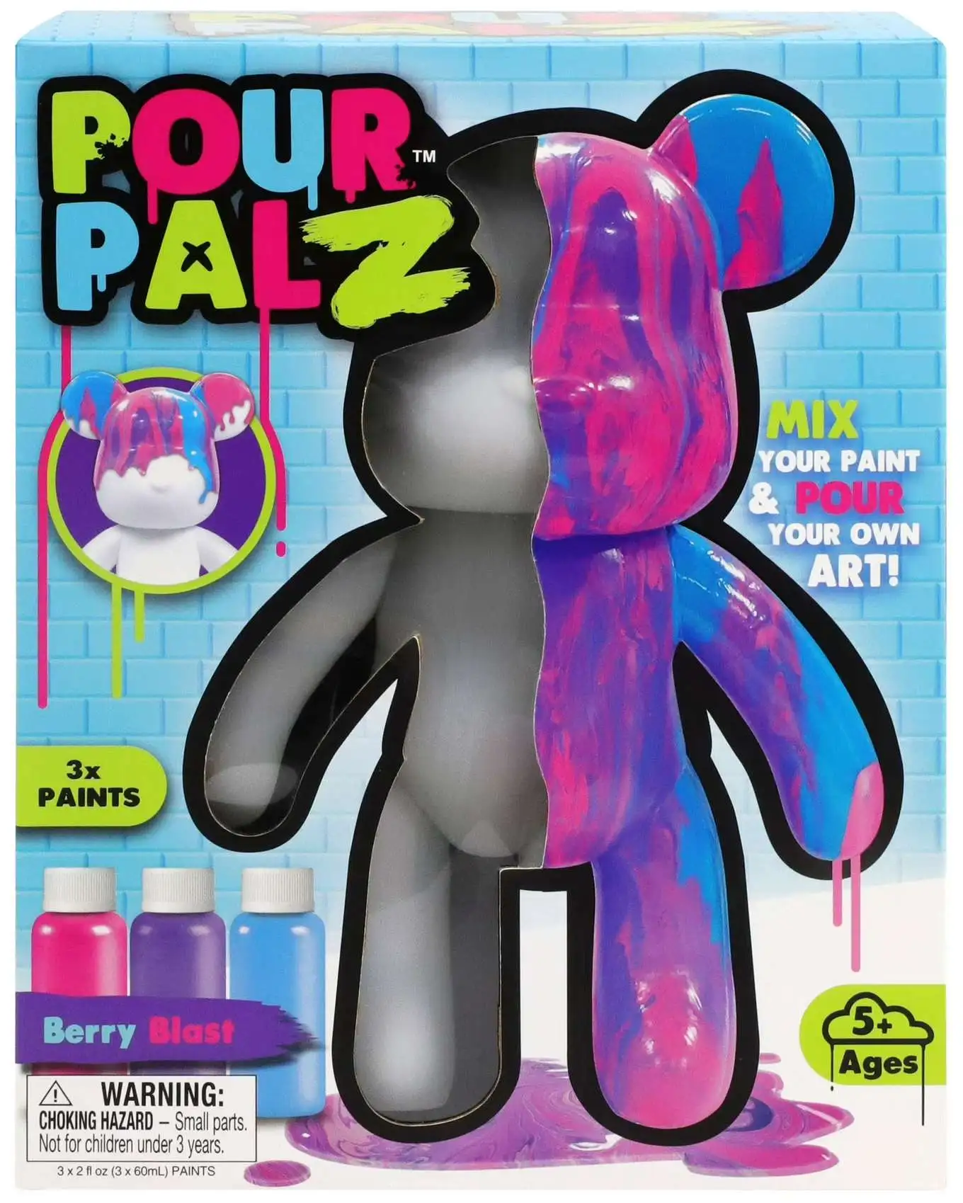 Pour Palz Bear Berry Blast Craft Kit [DIY Paint & Pour ]