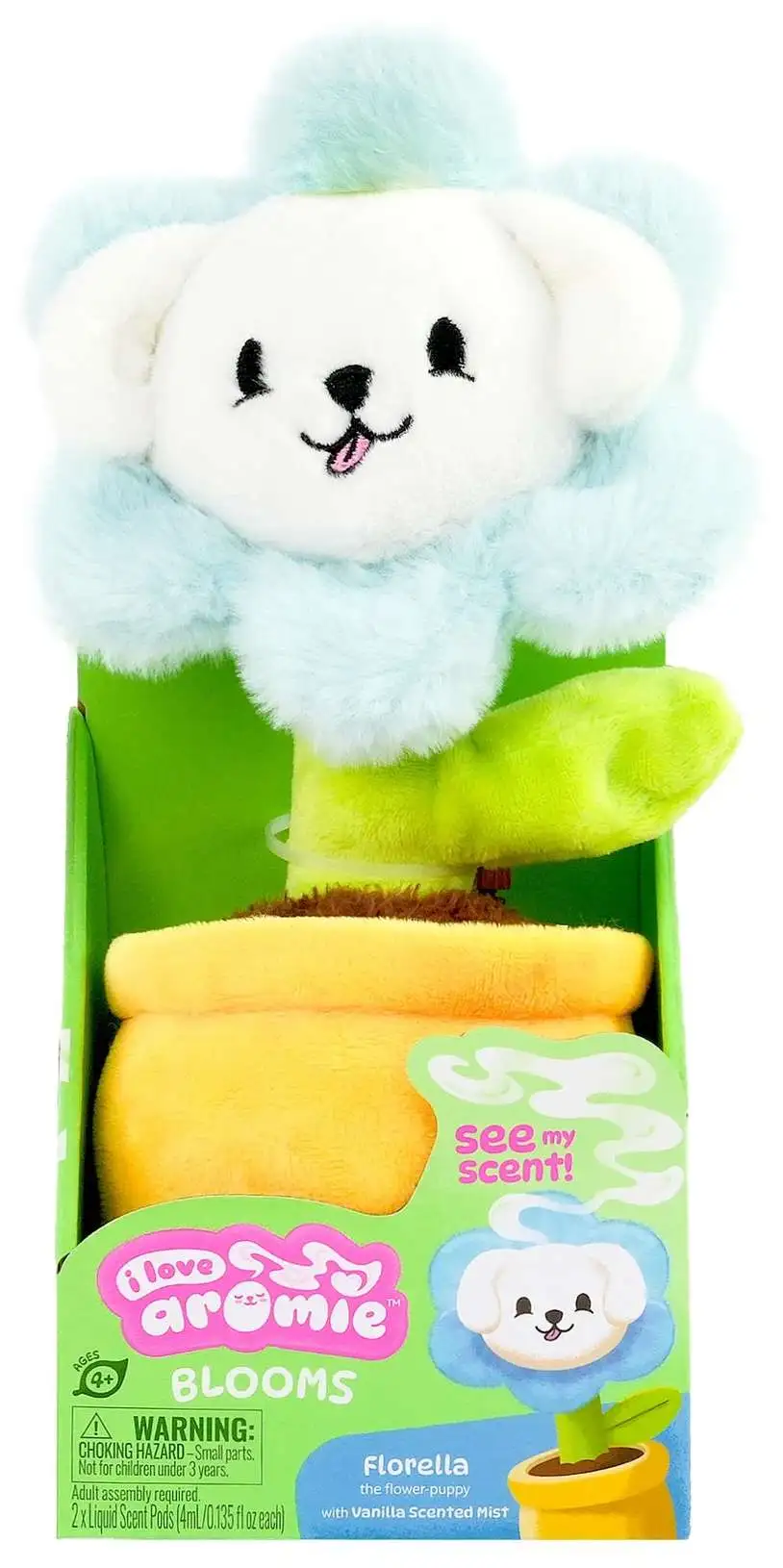 I Love Aromie Blooms Florella the Flower Puppy Plush Scent Diffuser [with Vanilla Scented Mist]