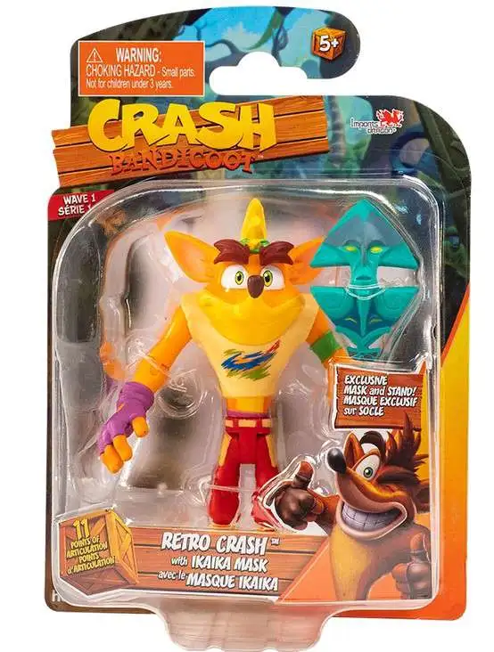 Crash Bandicoot Retro Crash Action Figure [with Ikaika Mask]