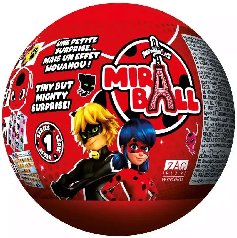 Miraculous Series 1 Miraball Mystery Pack 1 Plush, 1 Metal Ball