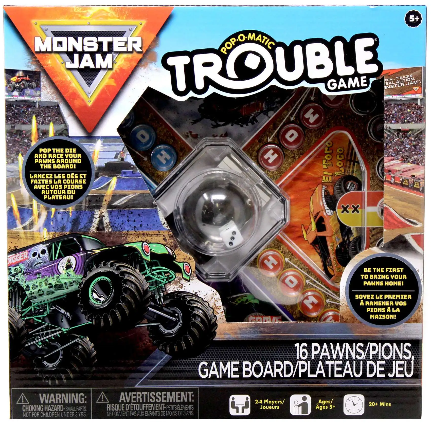 Monster Jam Trouble Board Game