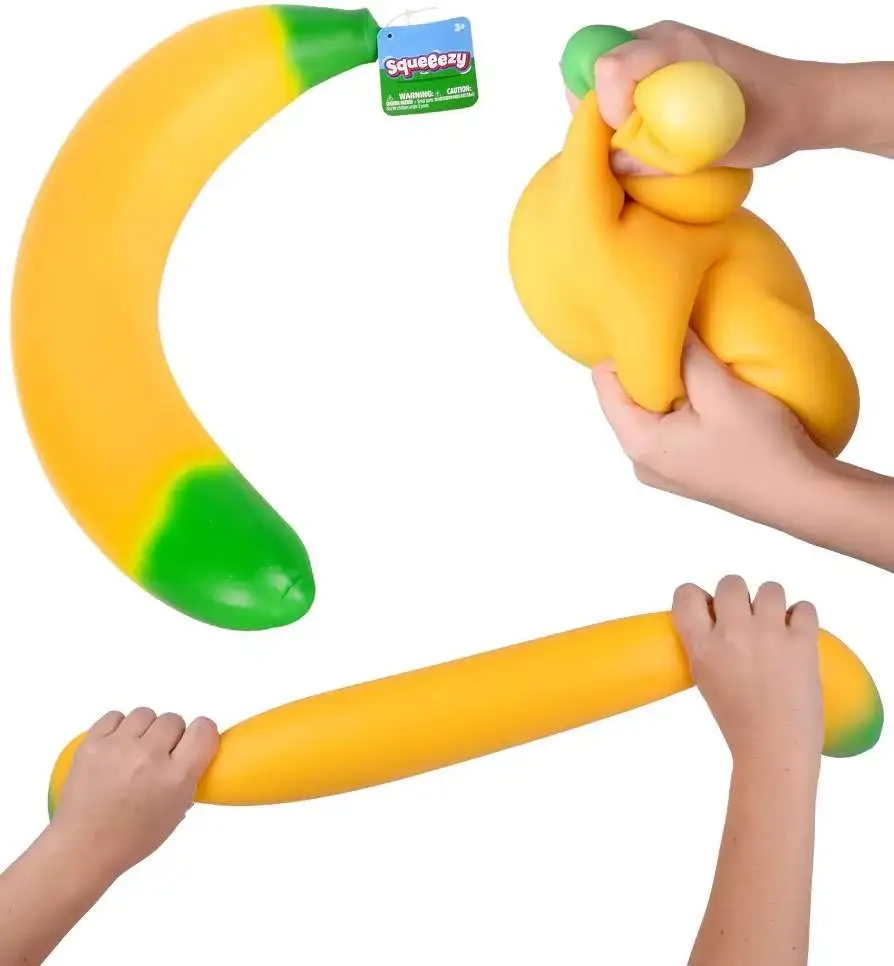 Squeezy Laffy Snacks Jumbo Banana 18-Inch Squeeze Toy