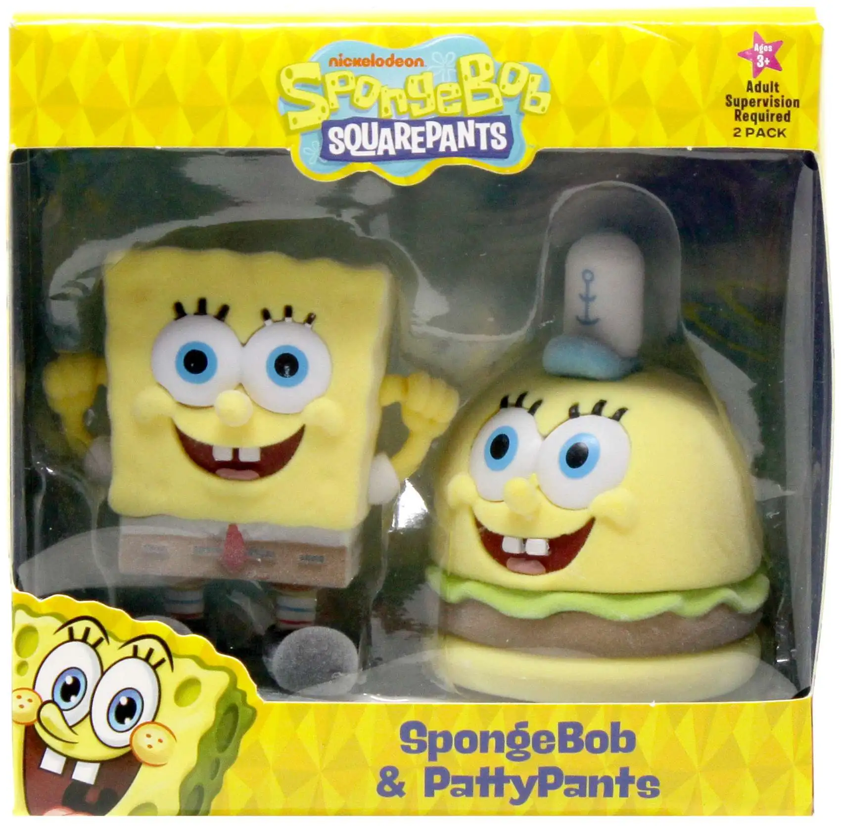Spongebob Squarepants Spongebob & Pattypants 2.5-Inch Mini Figure 2-Pack [Flocked]