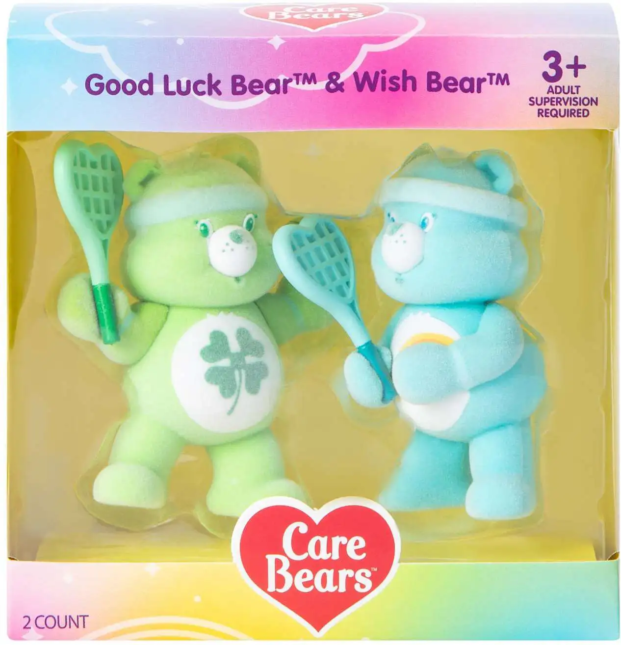 Care Bears Good Luck Bear Wish Bear 2 Mini Figure 2-Pack Playing