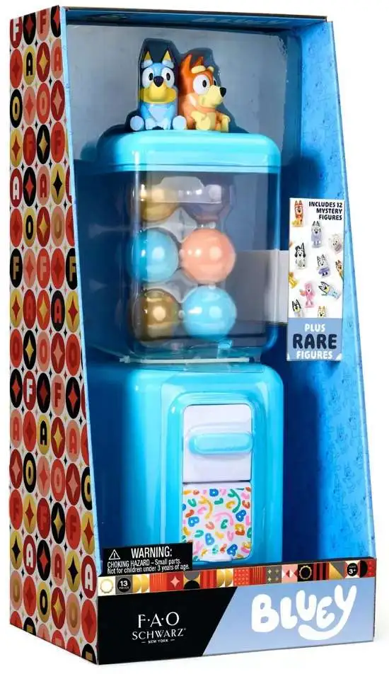 Bluey Mini Figure Vending Machine Play Set [12 Mystery Figures!]