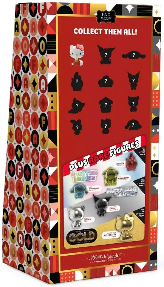 Hello Kitty Mini Figure Vending Machine Play Set 12 Mystery