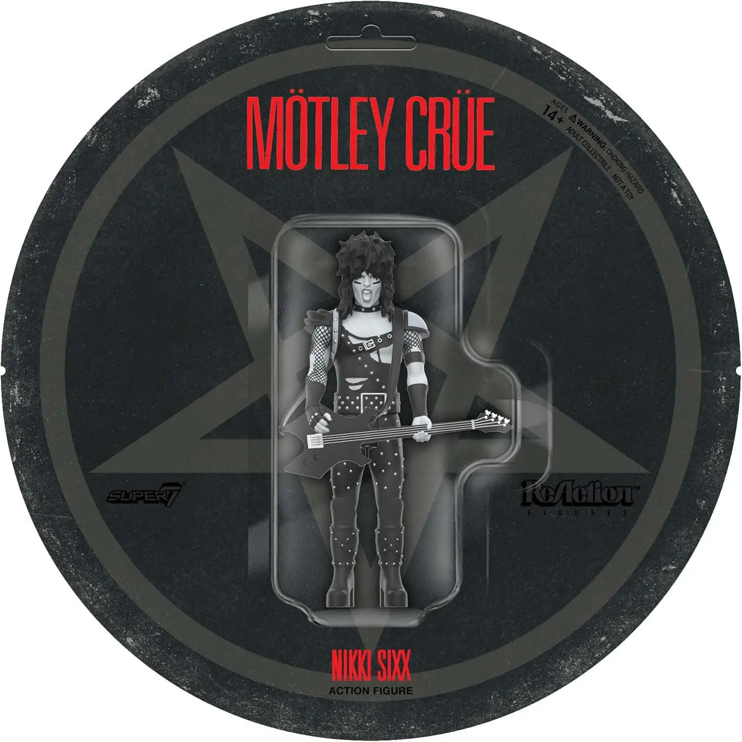 Motley Crue ReAction Wave 2 Nikki Sixx Action Figures [Shout At The Devil, Black & White]