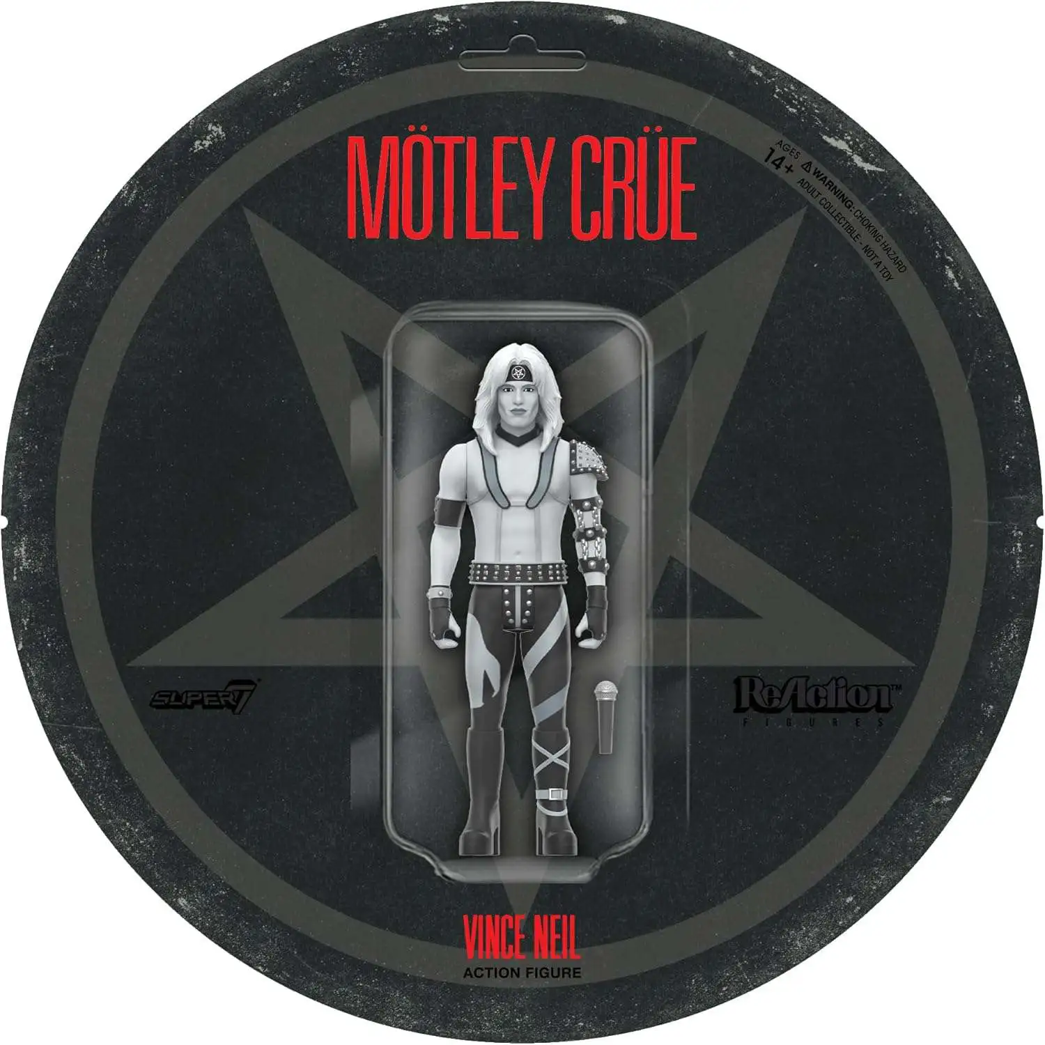 Motley Crue ReAction Wave 2 Vince Neil Action Figures [Shout At The Devil, Black & White]