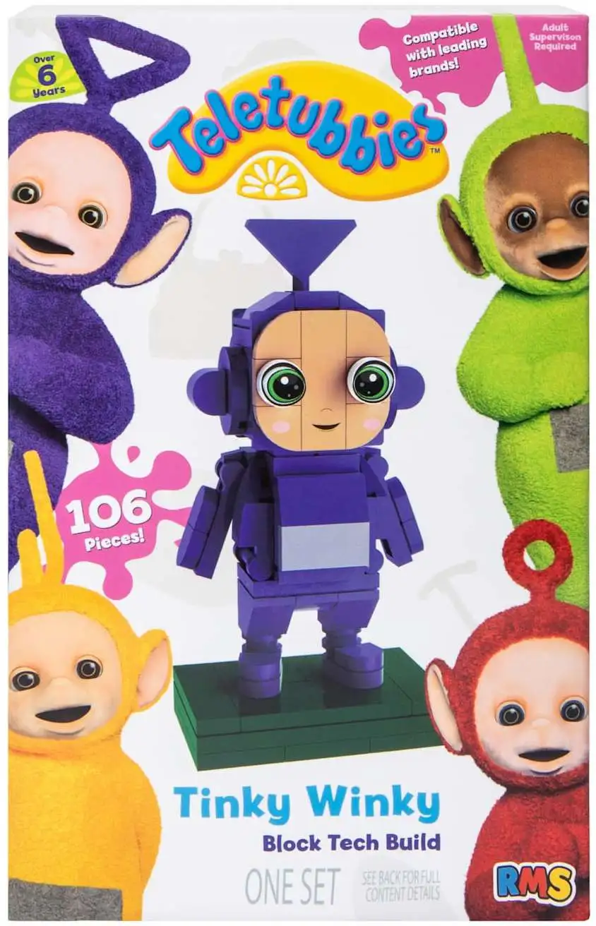 Teletubbies Block Tech Build Tinky WInky Construction Set [106 Pieces]