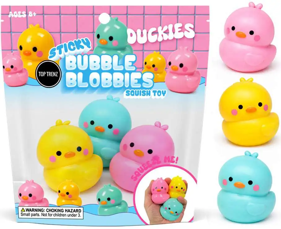 Sticky Bubble Blobbies Duckies Squish Toy 3-Pack [Squeeze Me!]