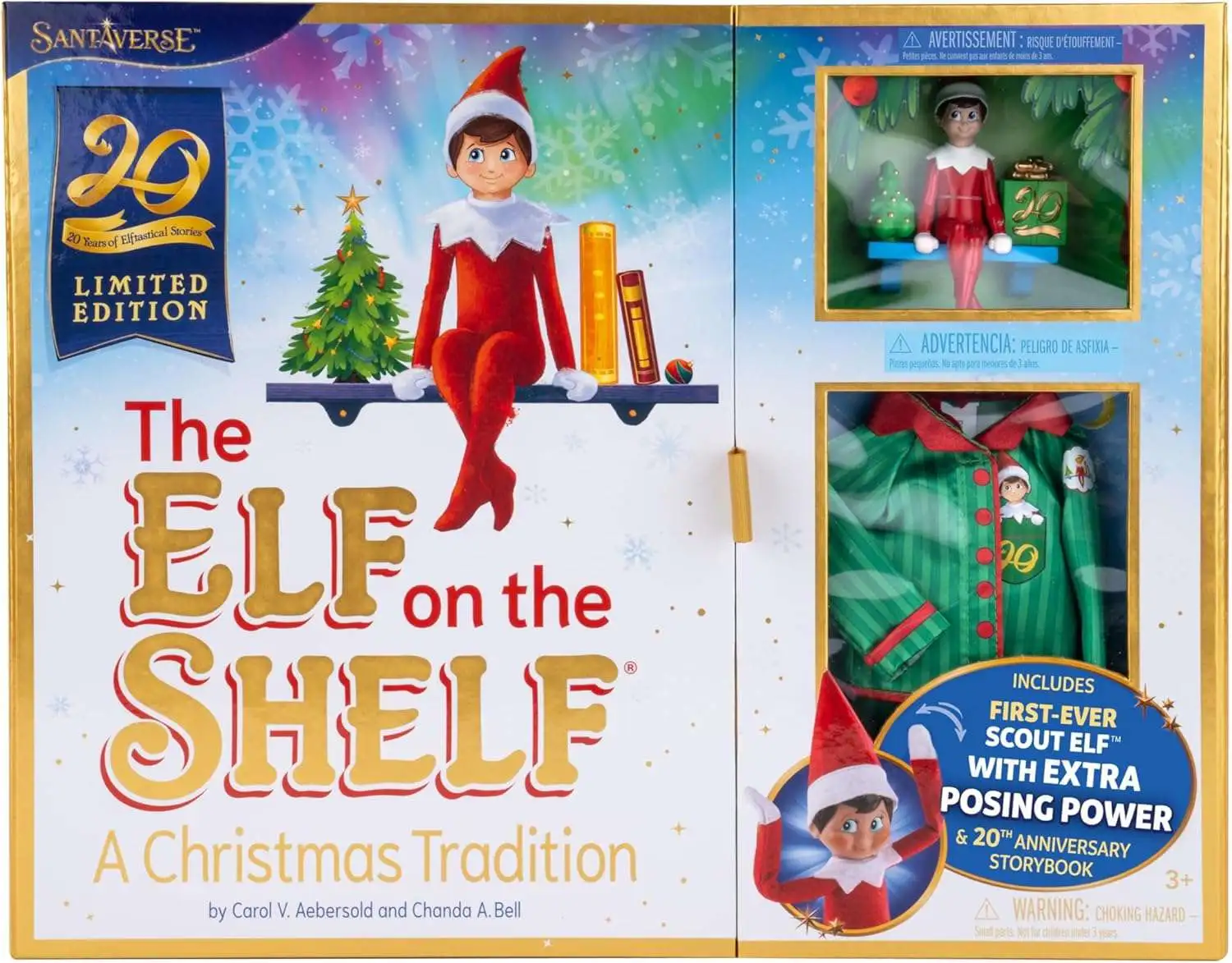 The Elf on the Shelf Santaverse 20th Anniversary Scout Elf Plush & Book Set