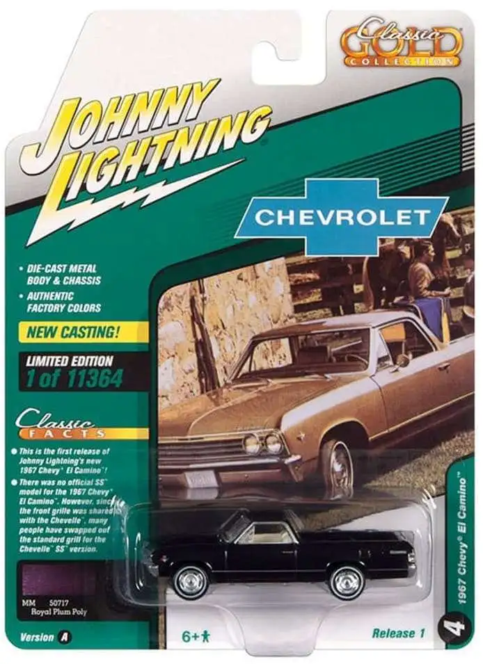 Johnny Lightning Classic Gold Collection 1967 Chevy El Camino Diecast Car #4 [Version A]