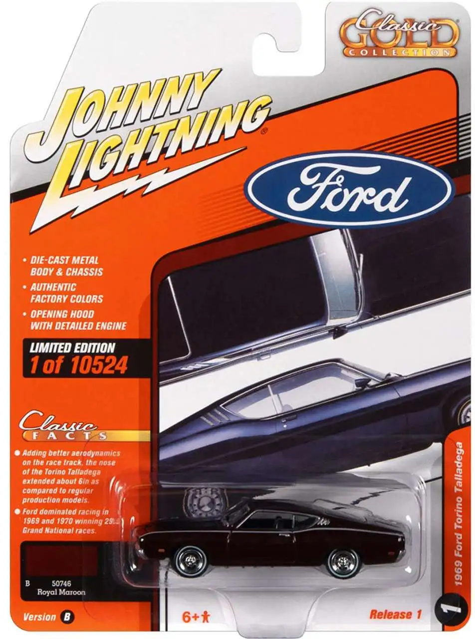 Johnny Lightning Classic Gold Collection 1969 Ford Torino Talladega Diecast Car #1 [Version B]